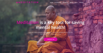 Free meditation website template